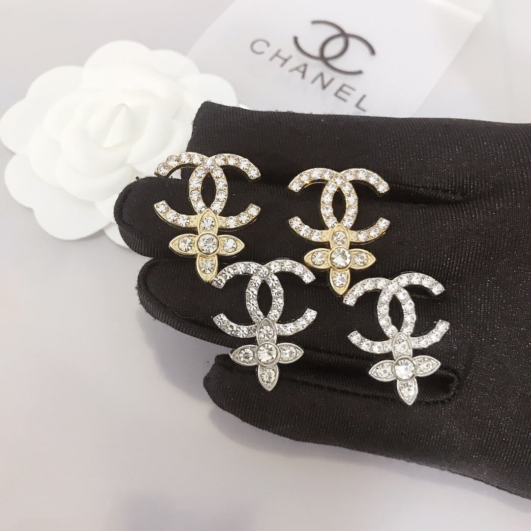 CC Diamond Stud Earring