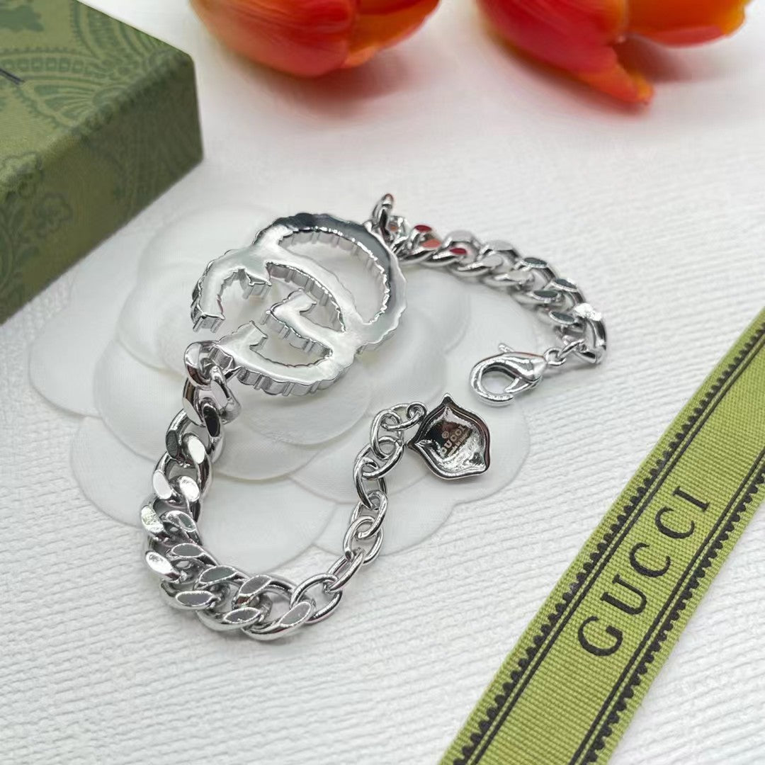 GG Diamond Logo Bracelet