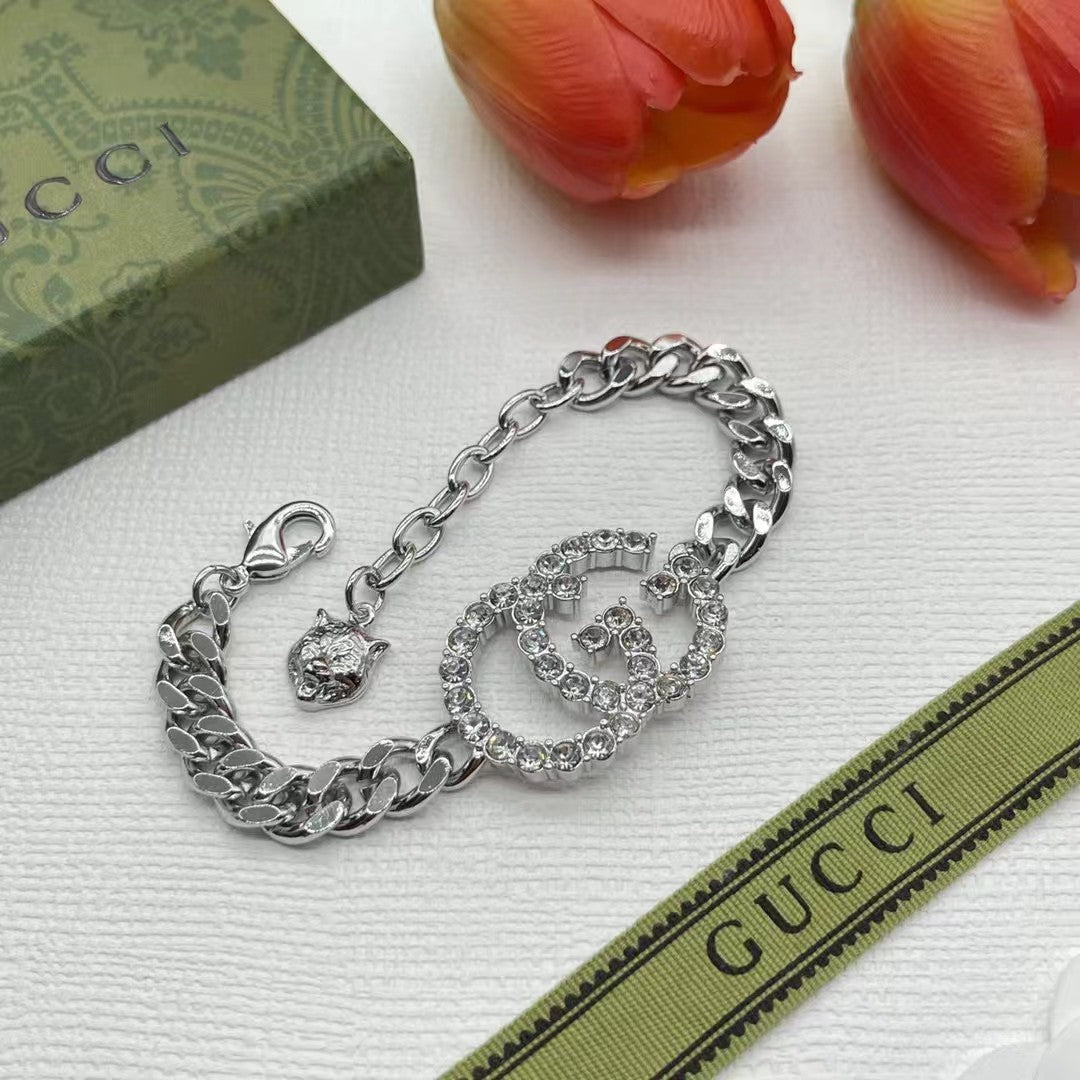 GG Diamond Logo Bracelet