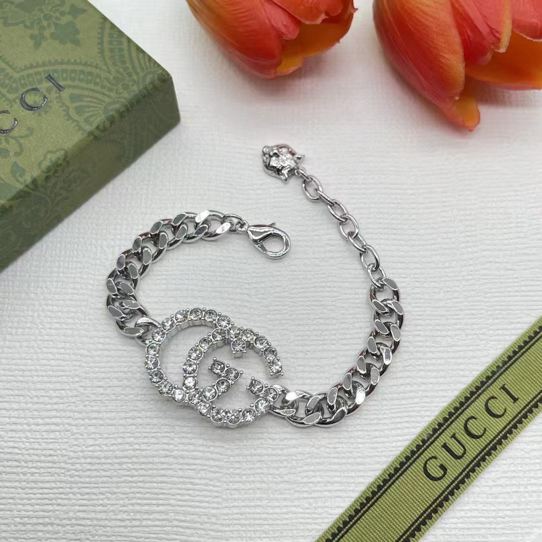 GG Diamond Logo Bracelet