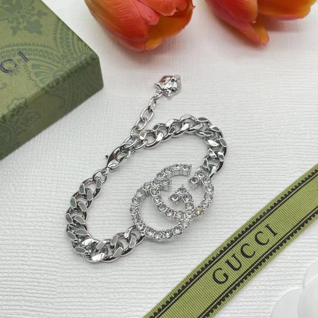 GG Diamond Logo Bracelet