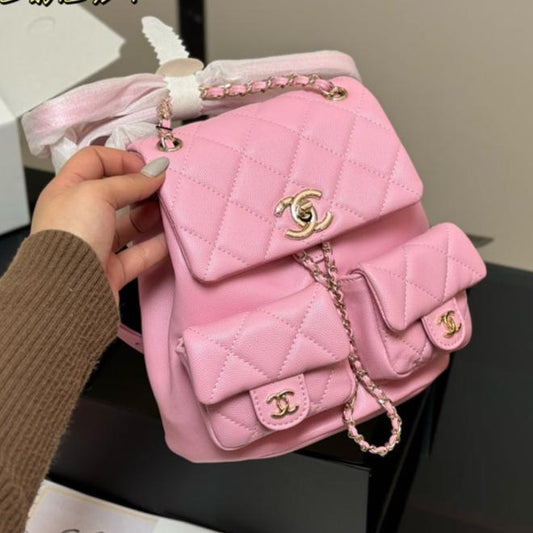 CC Quilted Backpack- Pink