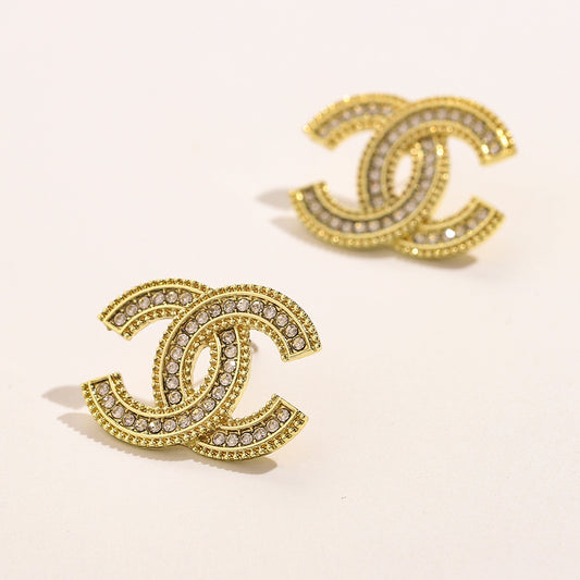 CC Stud Earring- Gold