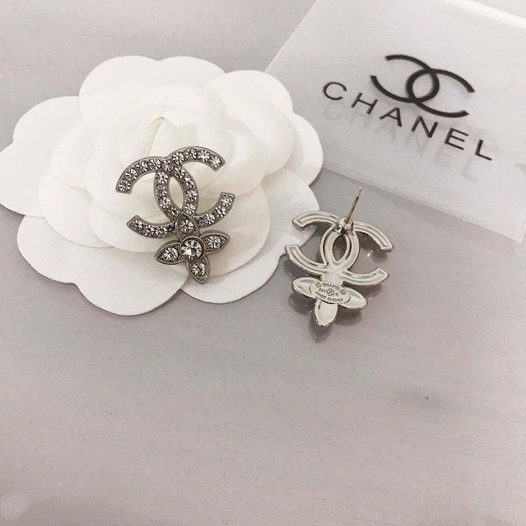 CC Diamond Stud Earring