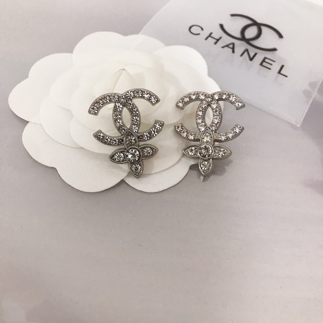 CC Diamond Stud Earring