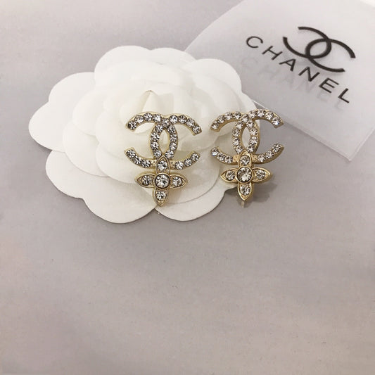 CC Diamond Stud Earring