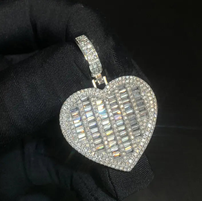 Heart Baguette Necklace
