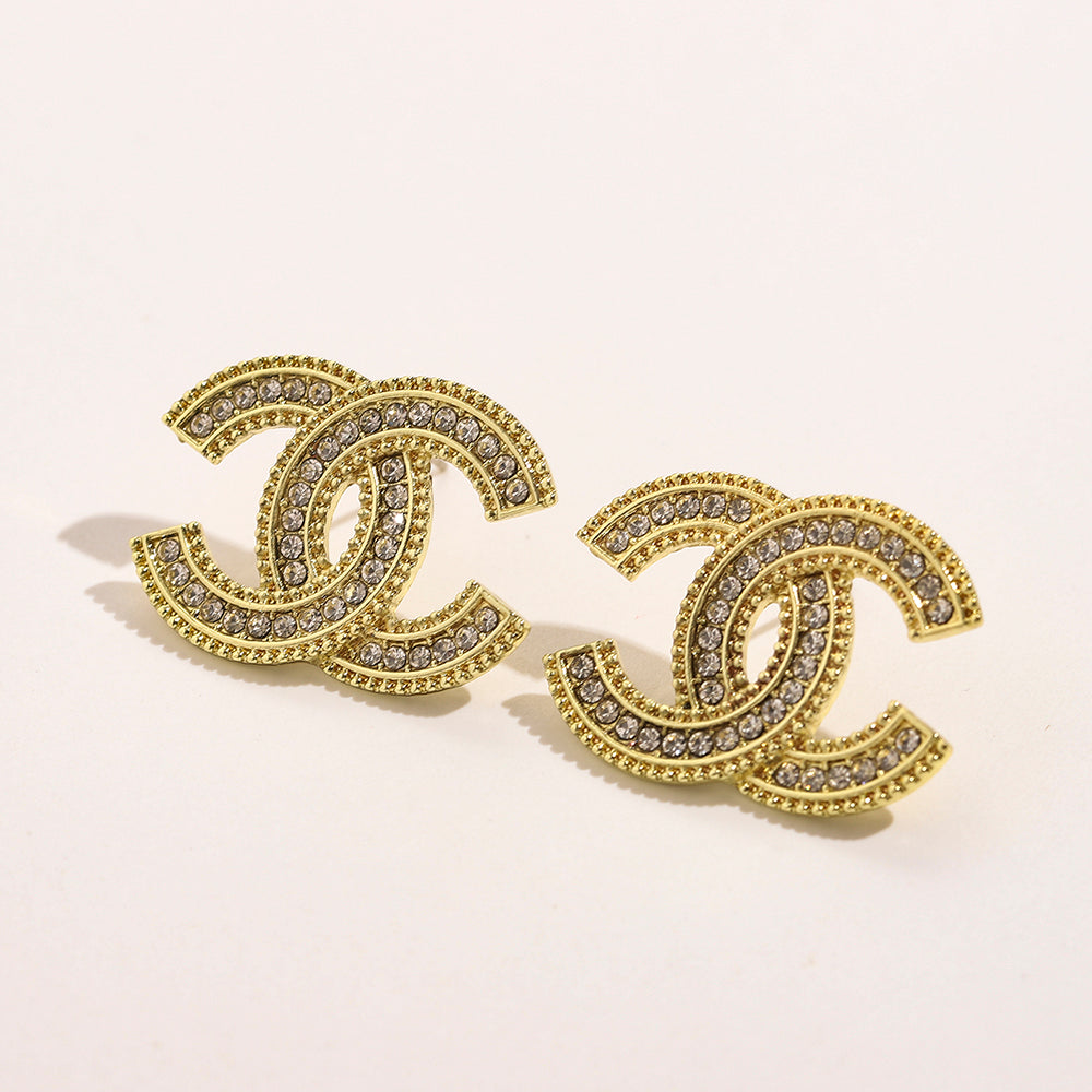 CC Stud Earring- Gold