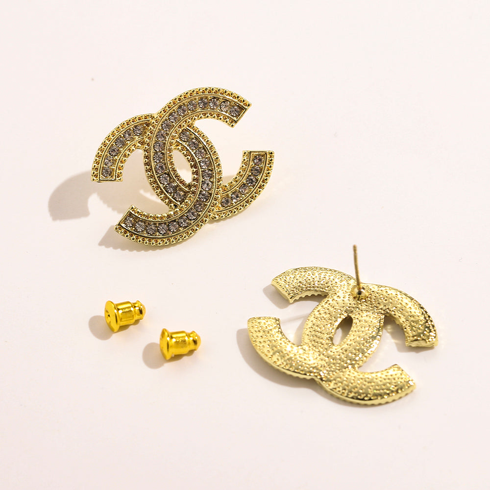 CC Stud Earring- Gold