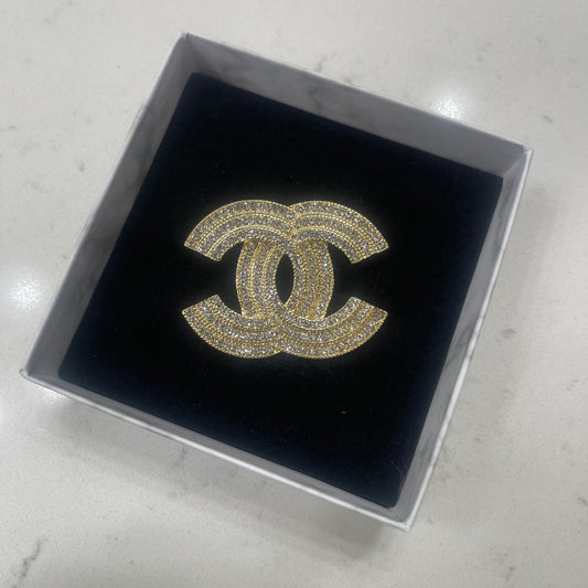 CC Diamond Brooch-Gold