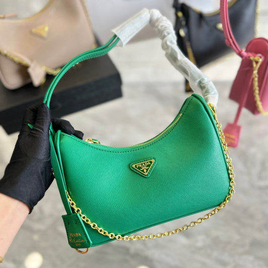 Milano Leather Bag- Green