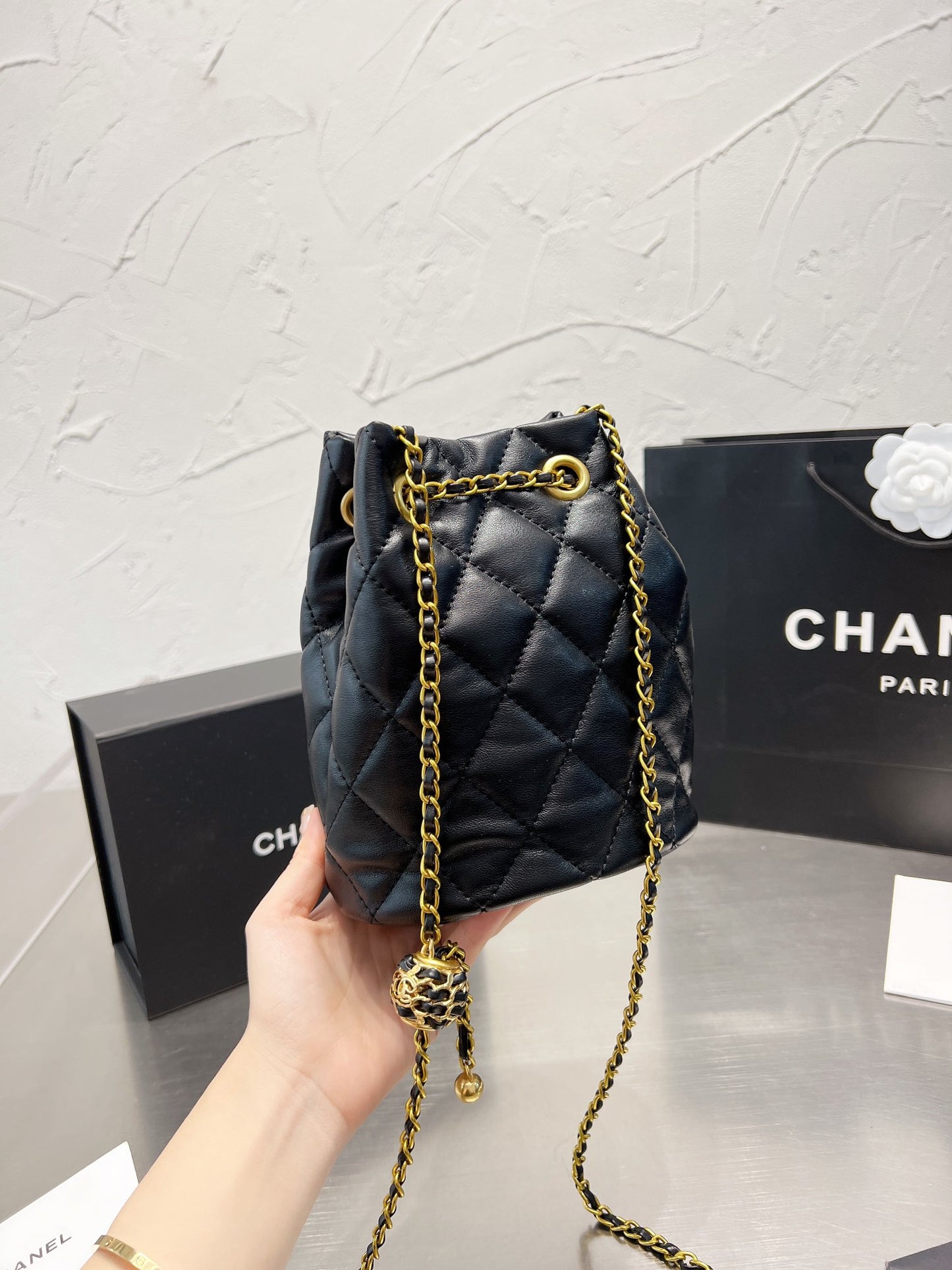 CC Quilted Bucket Bag