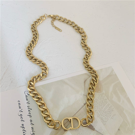 CD Chain Necklace-Gold