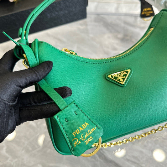 Milano Leather Bag- Green