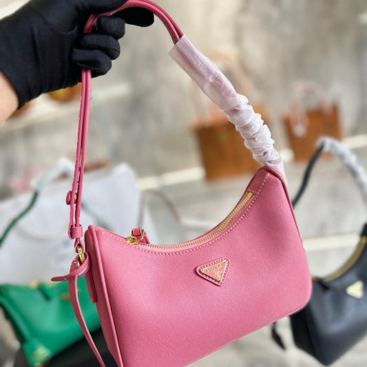 Milano Leather Bag- Pink