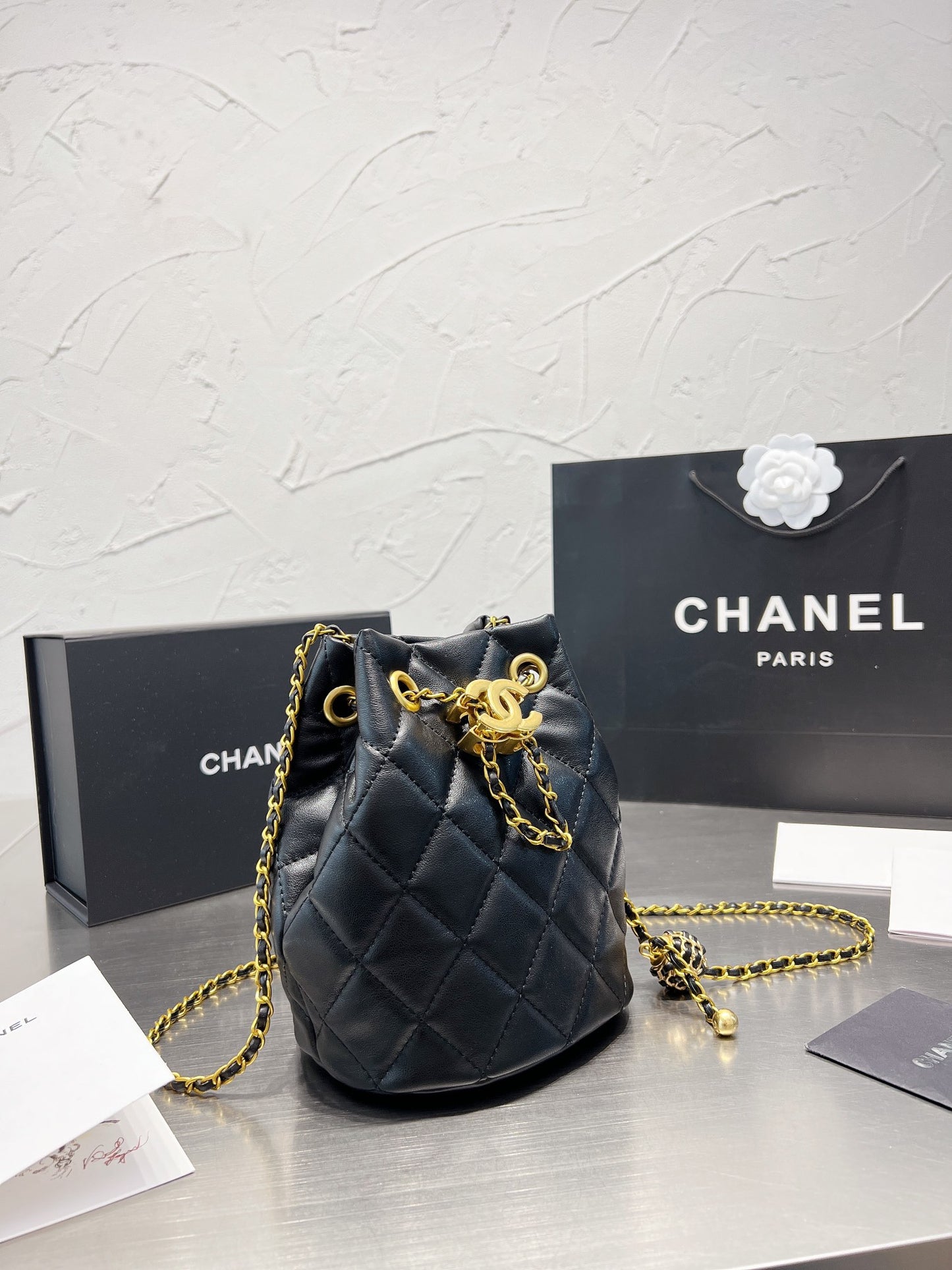 CC Quilted Bucket Bag