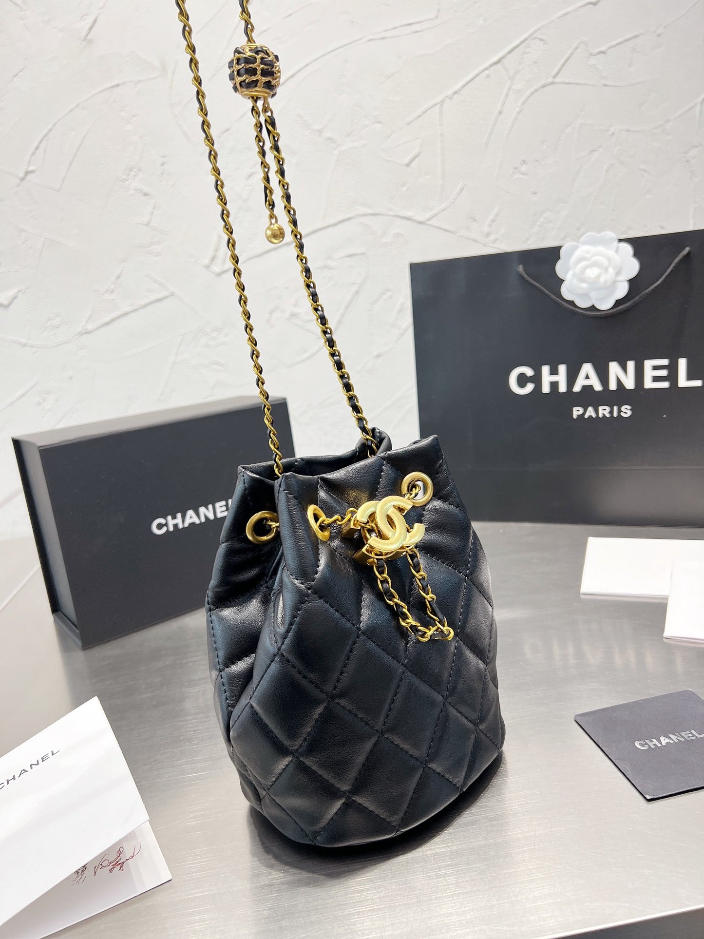 CC Quilted Bucket Bag