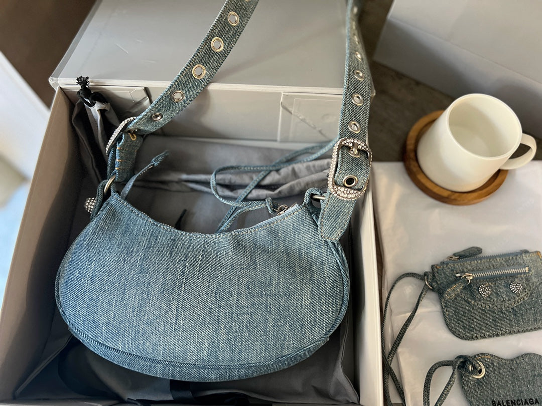 Balen Denim Shoulder Bag