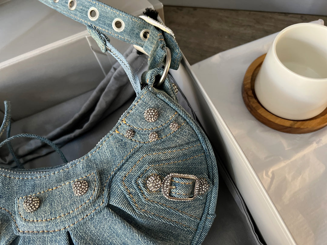 Balen Denim Shoulder Bag